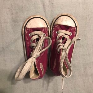 Purple high top Toddler Converse - size 5